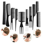 10 Pcs Professional Hair Styling Comb Set | Barber & Salon Hairdressing Combs Kit