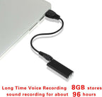 Digital Voice Recorder Mini Voice Recorder with 16GB, 32GB USB Flash Drive and Mp3 Function192 Hours Recording Capacity Black Small Audio Dictaphone for Meetings and Transfer Files 192Kbps