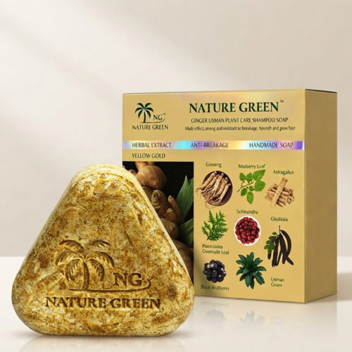 Yellow Gold Herbal Hair Soap cleansing bar for hair and scalp care