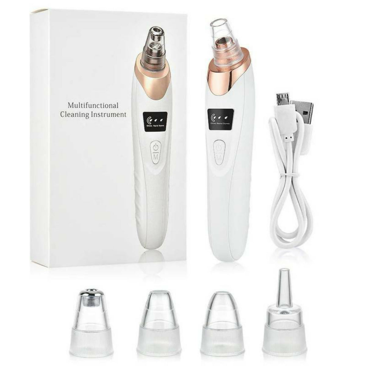5 in 1 Blackhead Remover Machine Rechargeable Pore Cleaner | Facial Pore Cleansing & Skincare Device