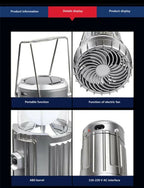 6 in 1 portable outdoor LED camping lantern with fan solar charge rechargeable light energy saving tent lamp flashlight