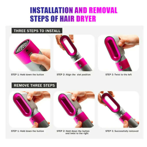 5 in 1 Hot Air Brush Styler, Dryer Straightener Curler Combo, for Women