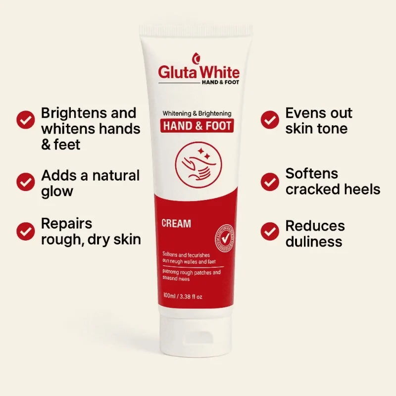 Gluta White Hand & Foot Whitening Cream 100ml | Best Whitening, Moisturizing & Brightening Gluta White Hand & Foot Whitening