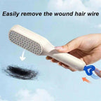 Self cleaning hair comb
