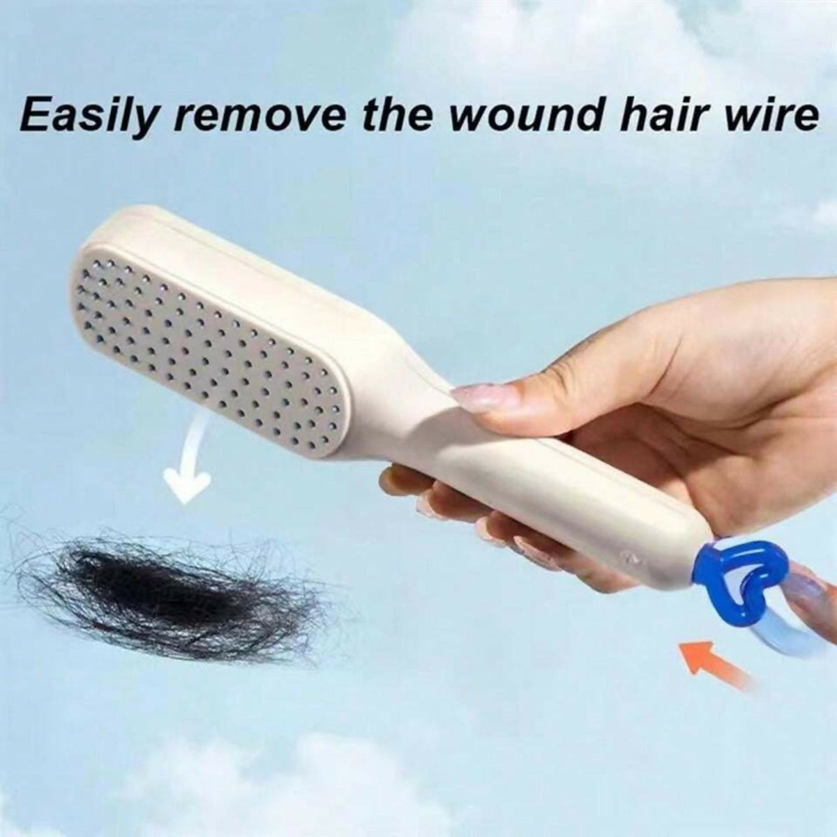 Self cleaning hair comb