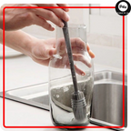 Silicone Bottle & Glass Cleaning Brush, soft silicone bristles, for home & travel