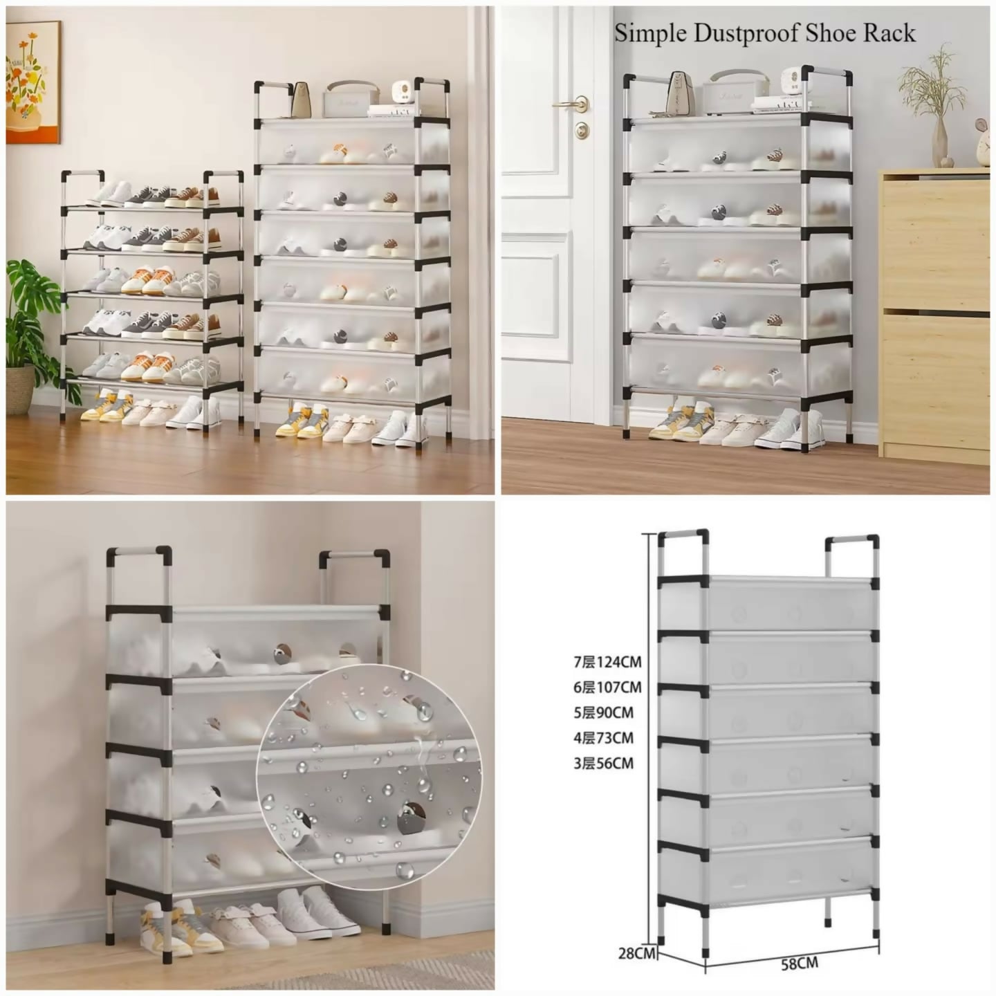 Modern Multi‑Layer Shoe Storage Rack | 5 Layers