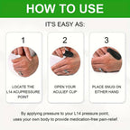Original Sugar Control LI4 Acupressure Point Clip – Wearable Hand Pressure Point Clip for Relaxation & Tension Relief