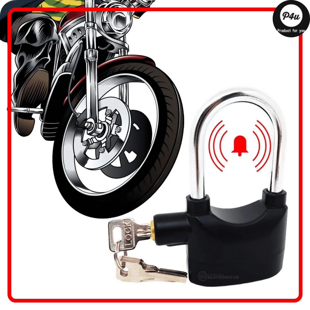 Heavy Duty Anti-Theft Alarm Padlock – Smart Stainless Steel Lock with 110dB Siren