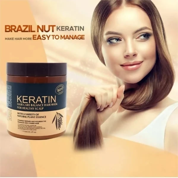 Brazil Nut Keratin Hair Mask 500ml | Nourishing, Strengthening & Smoothing Hair Treatment