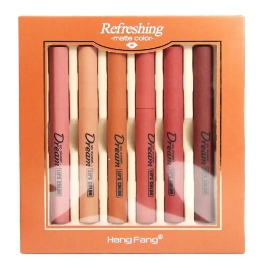 HengFang Matte Lipstick [6 Pcs Set]