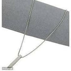 Pack Of 2 Boys Bar Necklace Materials Stainless Steel – Black
