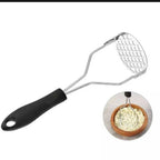 Stainless Steel Potato Masher – Manual Vegetable & Fruit Ricer Crusher Tool | Kitchen Cooking Gadget