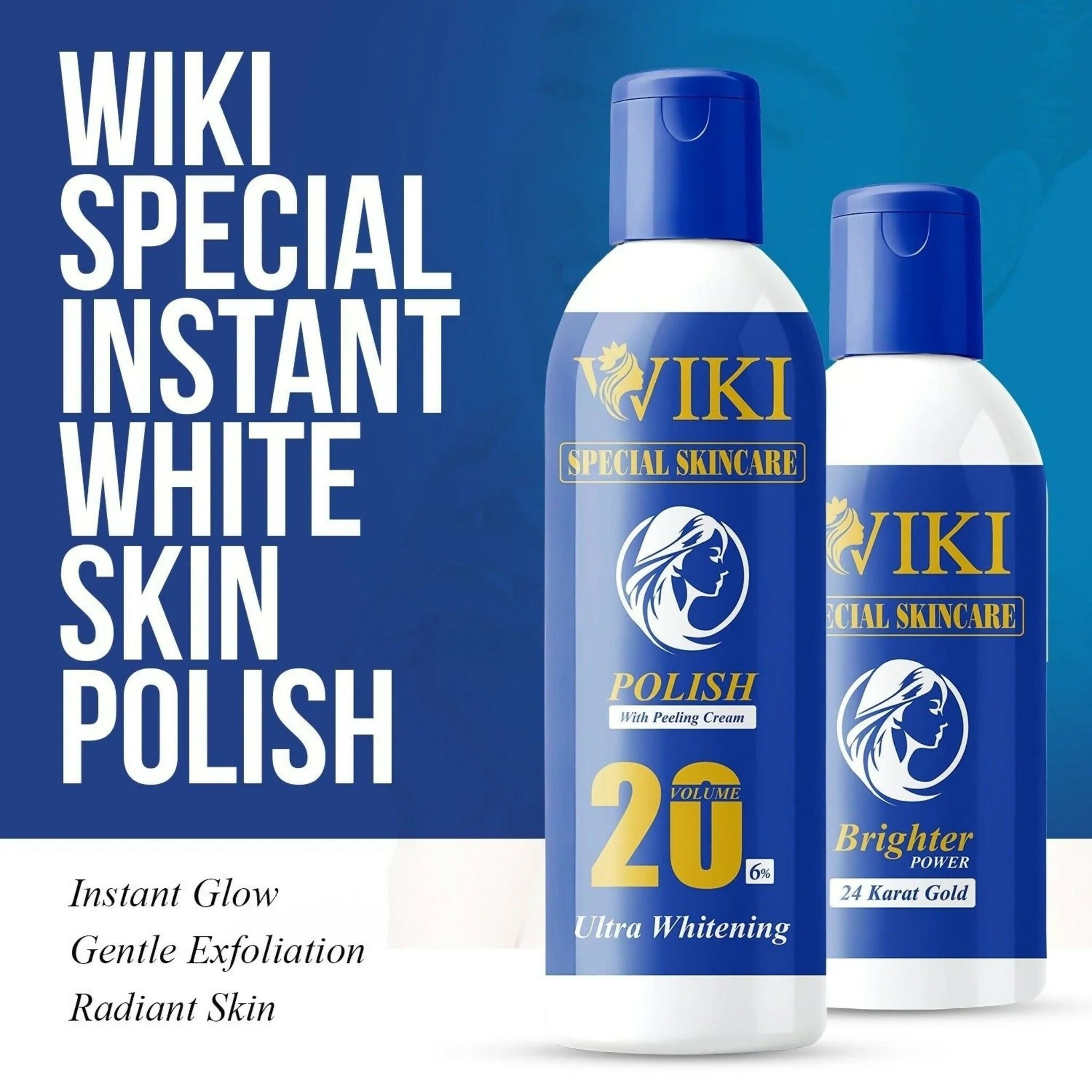 WIKI Special Skincare Brighter Power 24K Gold & 2 in 1 Polish with Peeling Cream