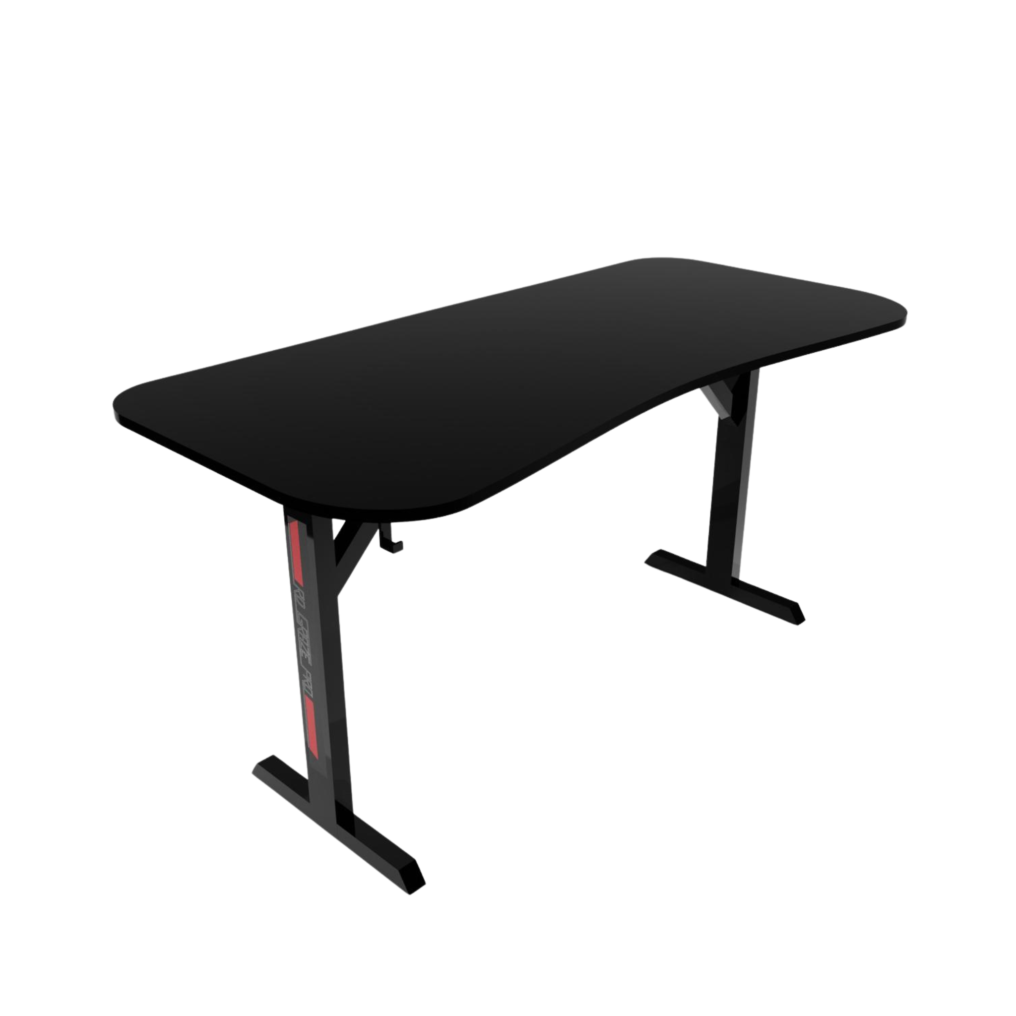 Gaming Table, LED Lights Installed, Headphones Holder & Wire Management Hooks