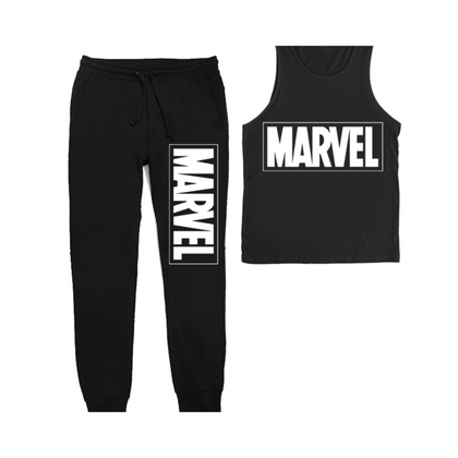 Tank Top & Trouser, Marvel Printed & Sports Style