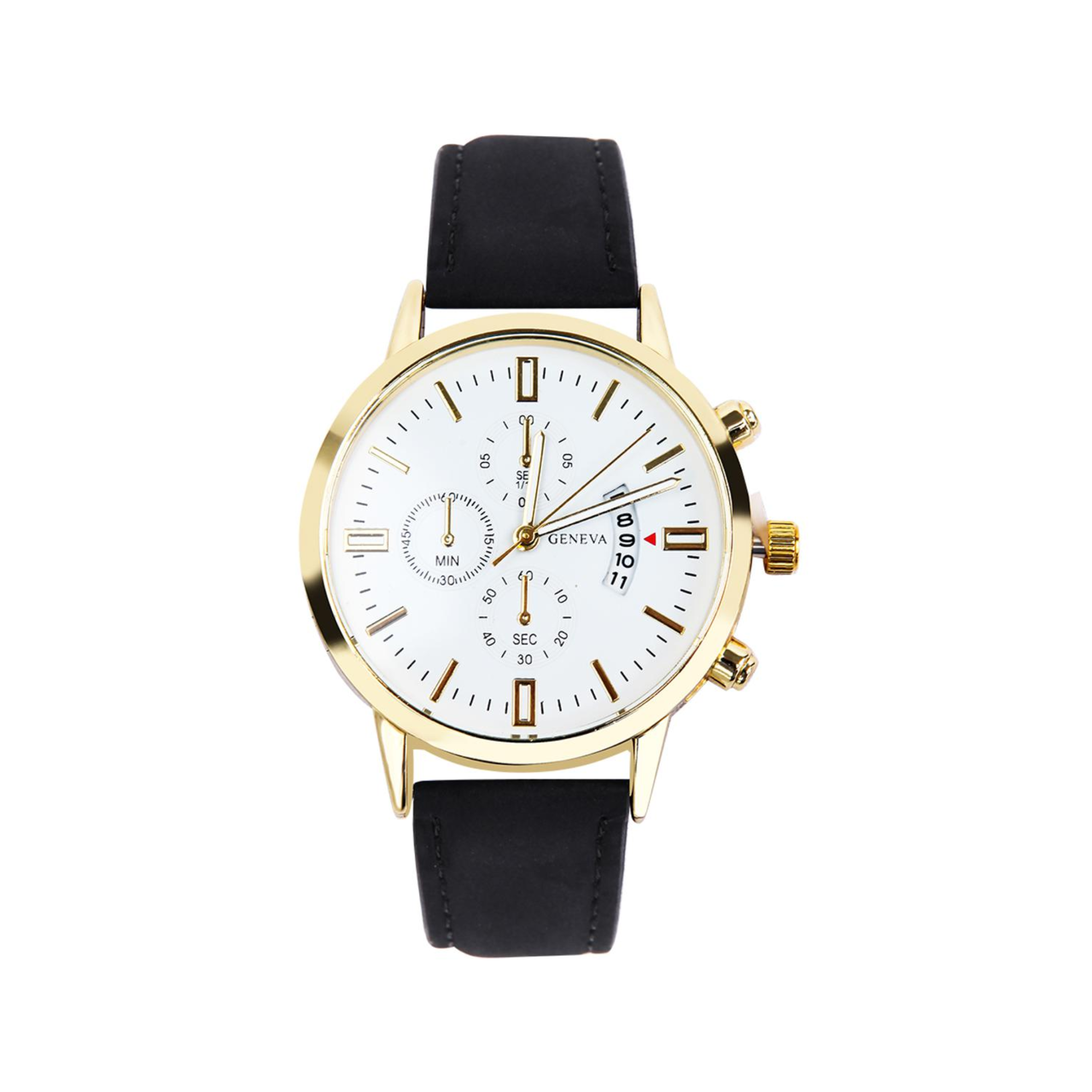 Wristwatch, Leather Bracelet & Luminous, for Men