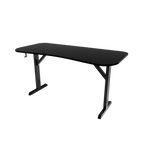 Gaming Table, LED Lights Installed, Headphones Holder & Wire Management Hooks