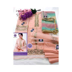 Unstitched Suit, Organza Malai Ensemble & Embroidered Front, Zari Sleeves