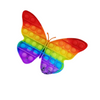 Fidget Toy, Pop It, Rainbow Butterfly Shape, for Kids