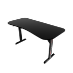Gaming Table, LED Lights Installed, Headphones Holder & Wire Management Hooks