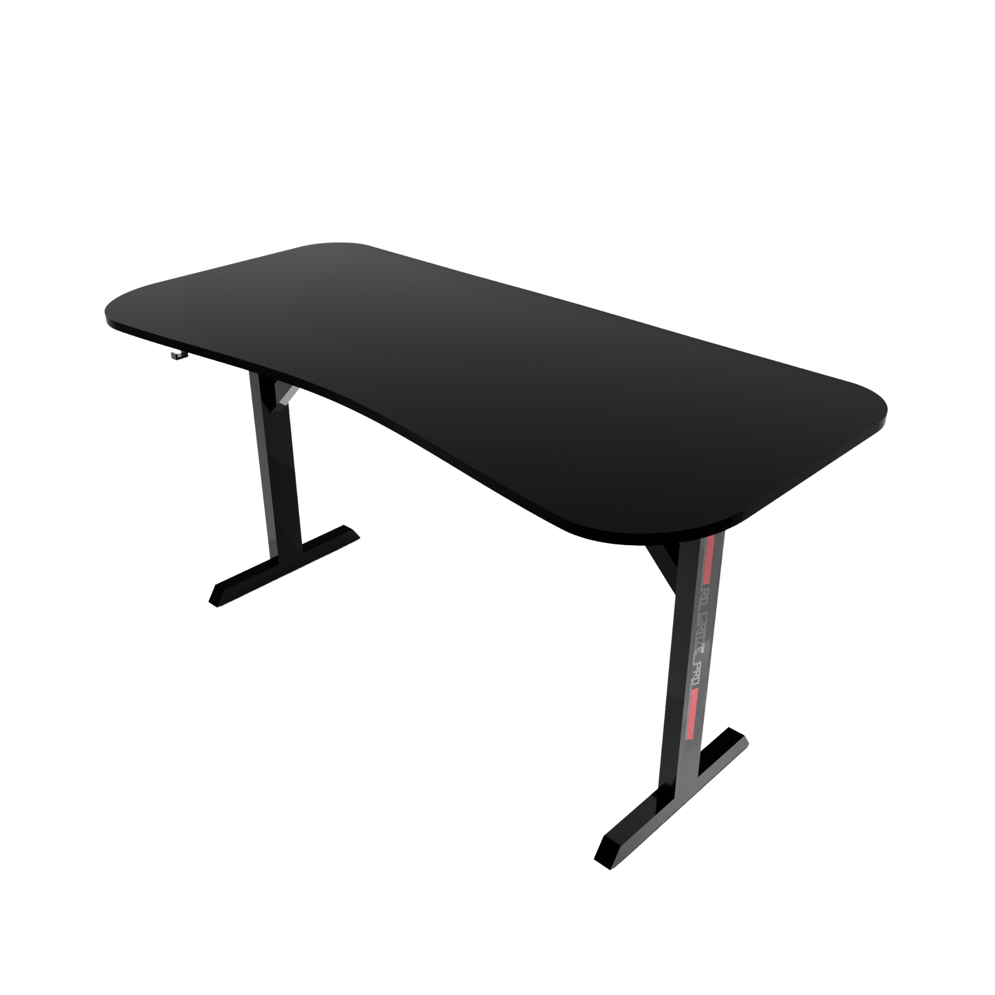 Gaming Table, LED Lights Installed, Headphones Holder & Wire Management Hooks