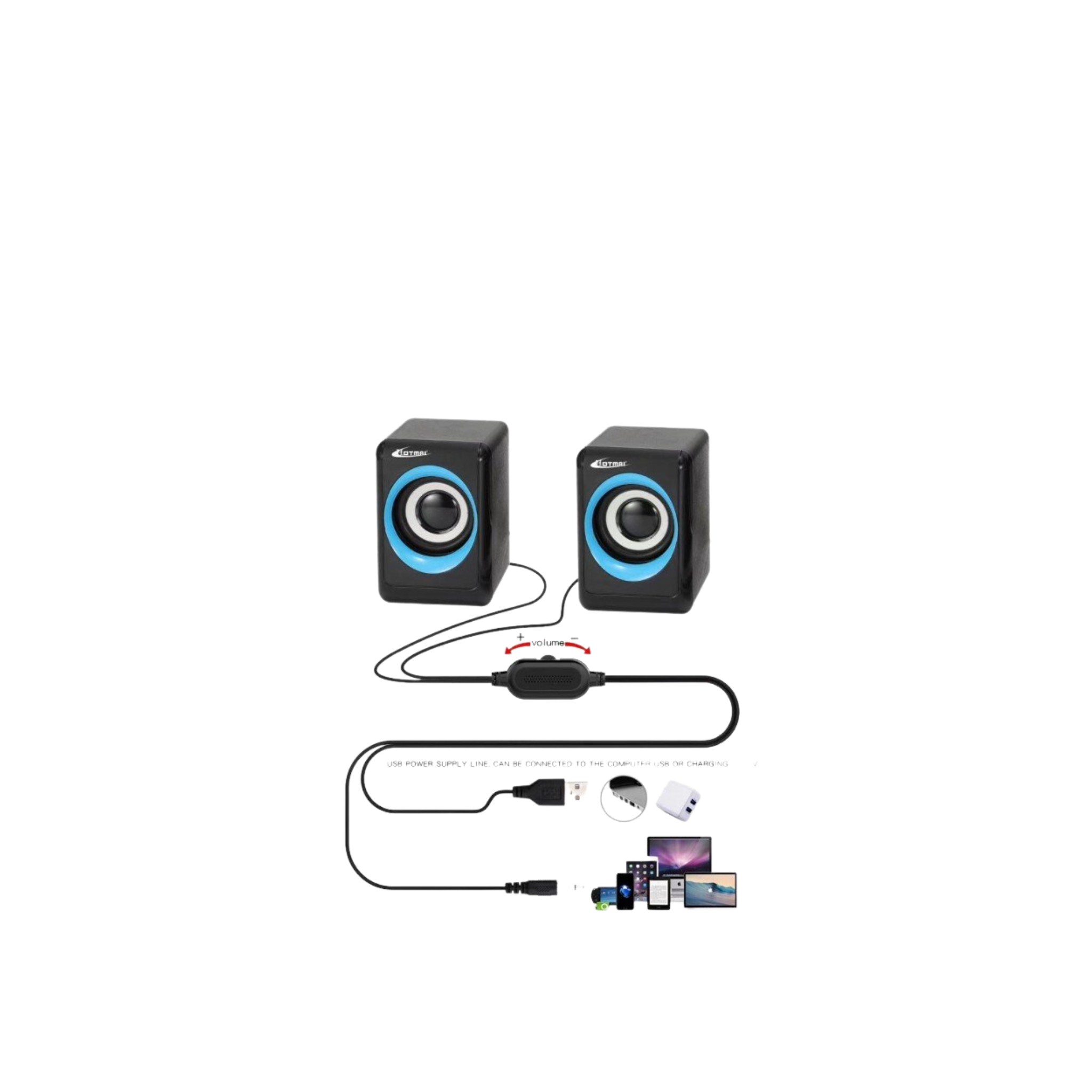 Multimedia Speaker, Best Sound Quality, for Laptop, Computer & LCD