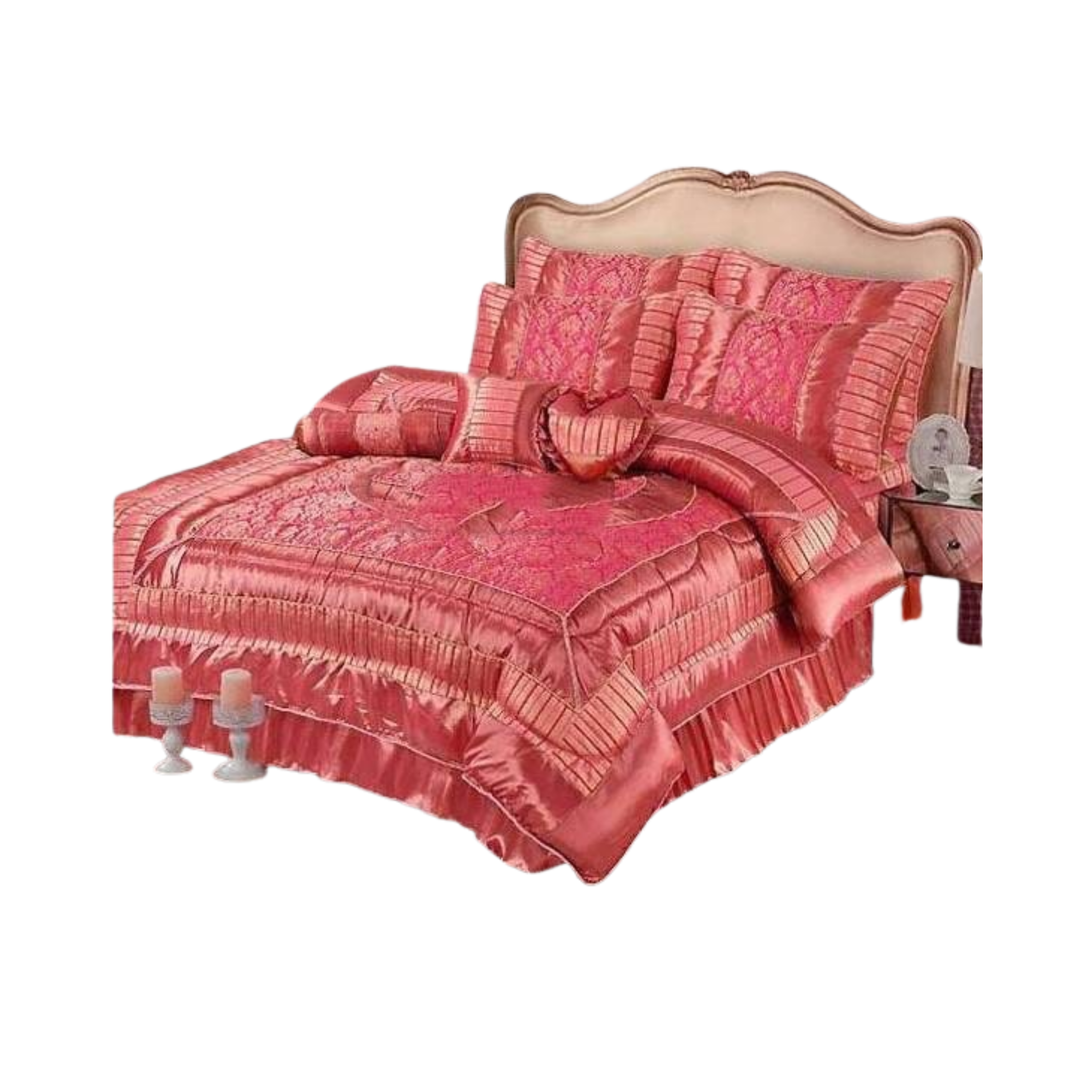 Bed Sheet, Luxury Bridal & Fancy Bridal, Set Pillow Cover Cushion, 8 Pcs