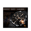 Wristwatch, Sports Casual & Leather Strap Calendar, for Men