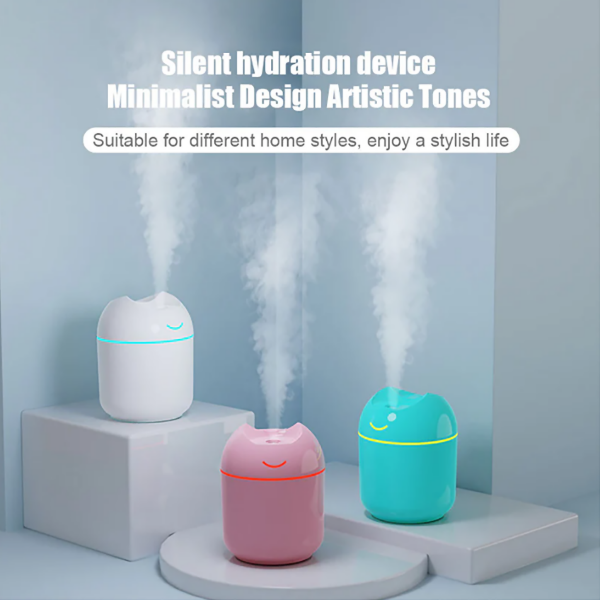 Air Humidifier, Soothing Mist & Colorful Night Light