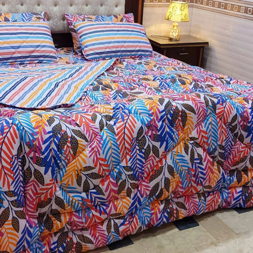 Comforter Set, Leaf Print Comfort, 6-Piece Poly Cotton Set