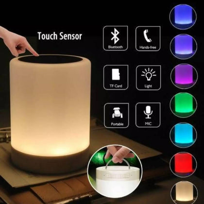 Touch Lamp, Rechargeable Bluetooth & Led Light Changing