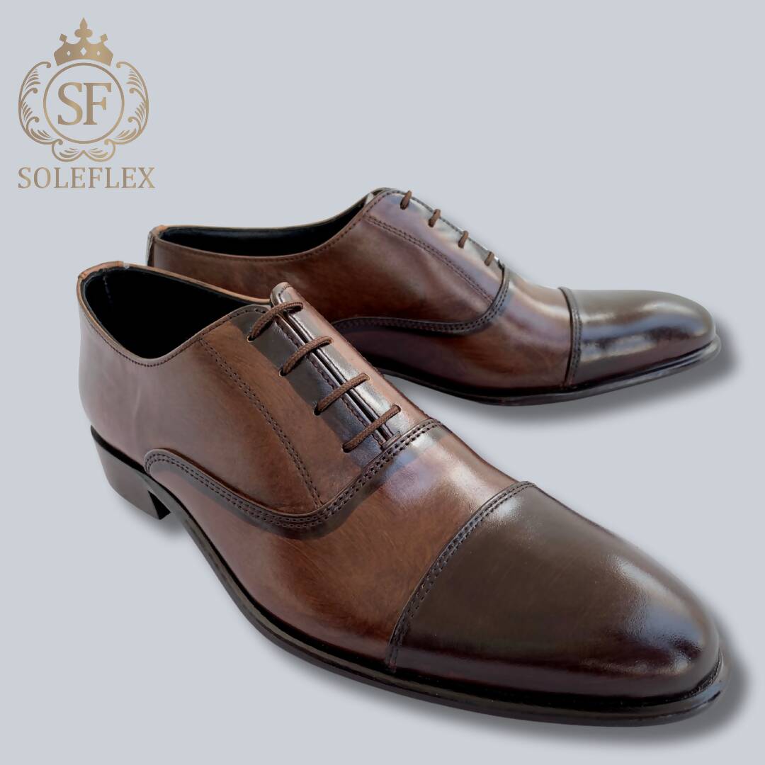 SF Royal Oxford Brown Formal Elegance Enduring Comfort for Men