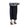 Trouser, Chic Black Cambric Trousers with Delicate Lace Accents, for Women