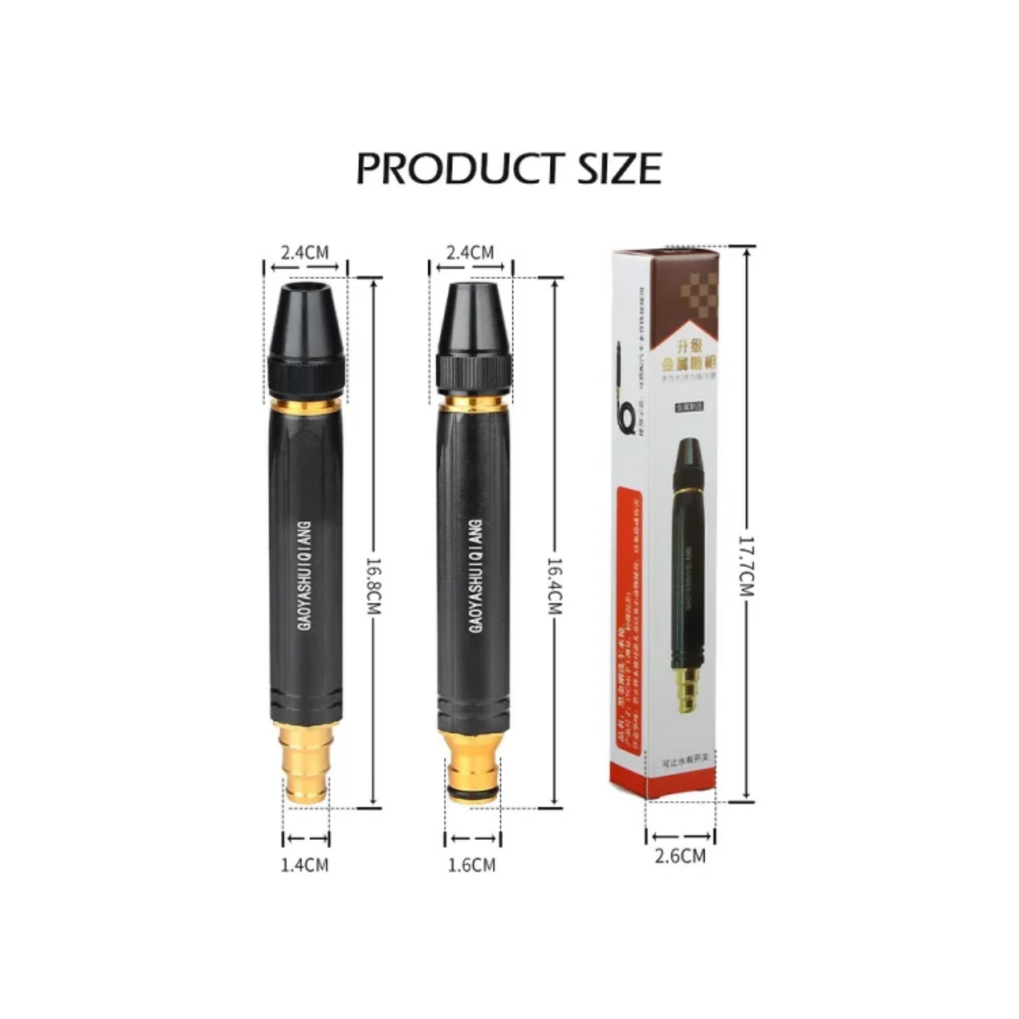 Water Nozzle, High Pressure, Durable Metal Construction, for Versatile Uses