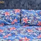 Bed Sheet, Floral Elegance, Purple Polycotton