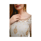Unstitched Suit, Chiffon & Maysoor Elegance, Embroidered with Mirror Work, for Women