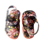Sandals, Black Flower & Handmade, for Baby Girls'