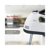 Electric Hand Mixer, Stainless Steel Attachments, Speed Settings