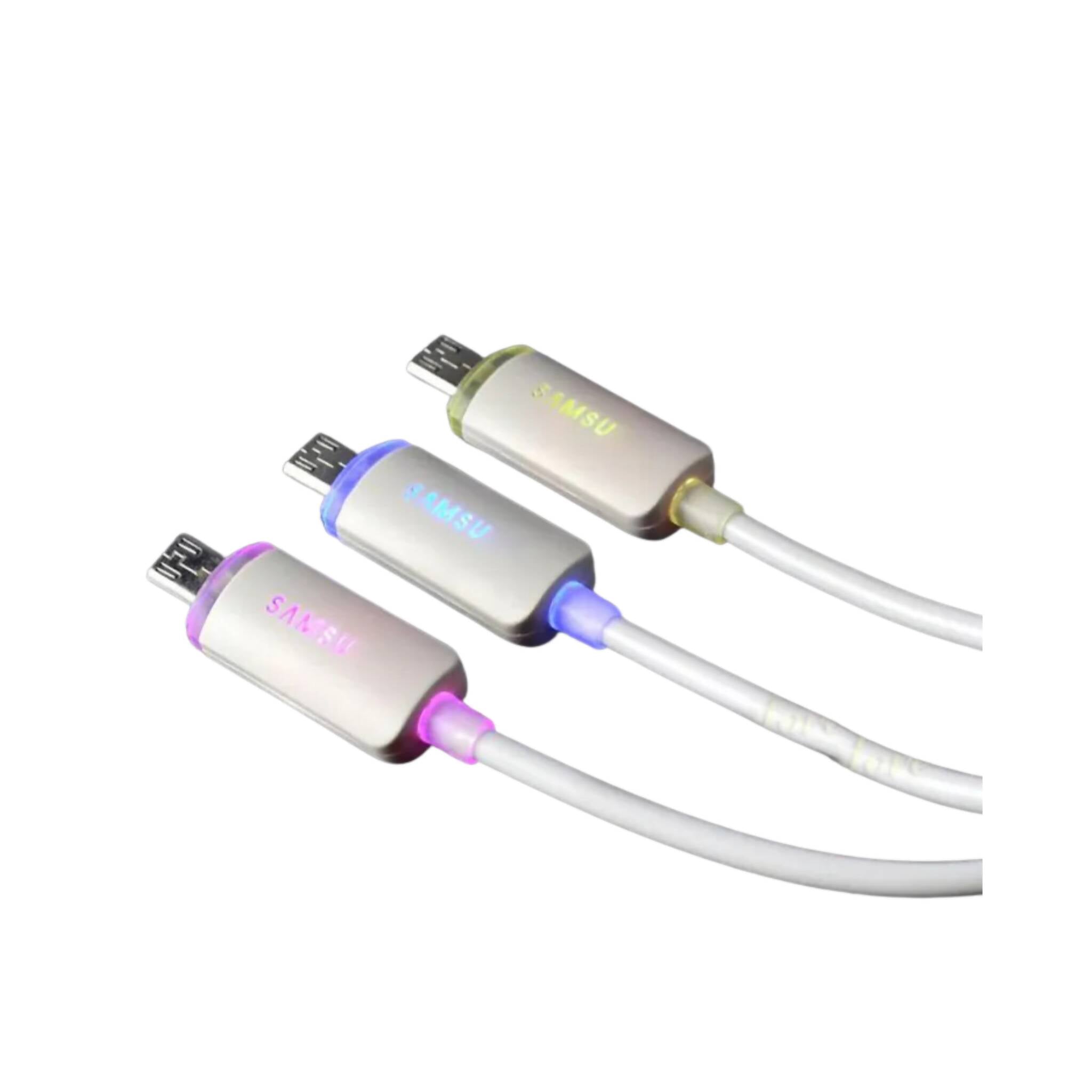 Data Cable, Fast Charging Micro USB with LED Indicators & Textured Design