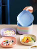 Plastic Plates With Stand Set Of 10, for Indoor & Outdoor Use