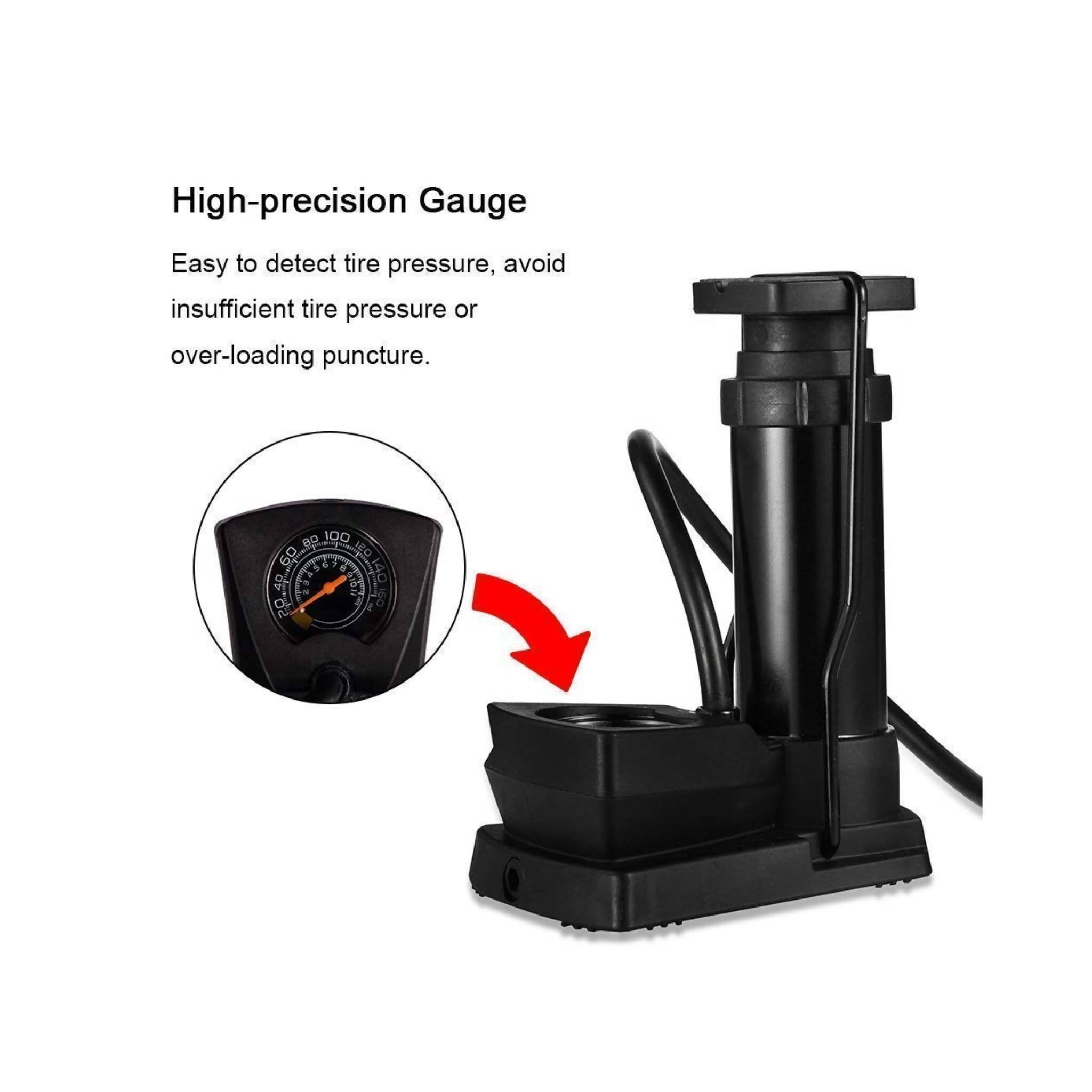 Foot Air Pump, Electric Bicycles Sports Equipment - Effortless & Compact Inflator