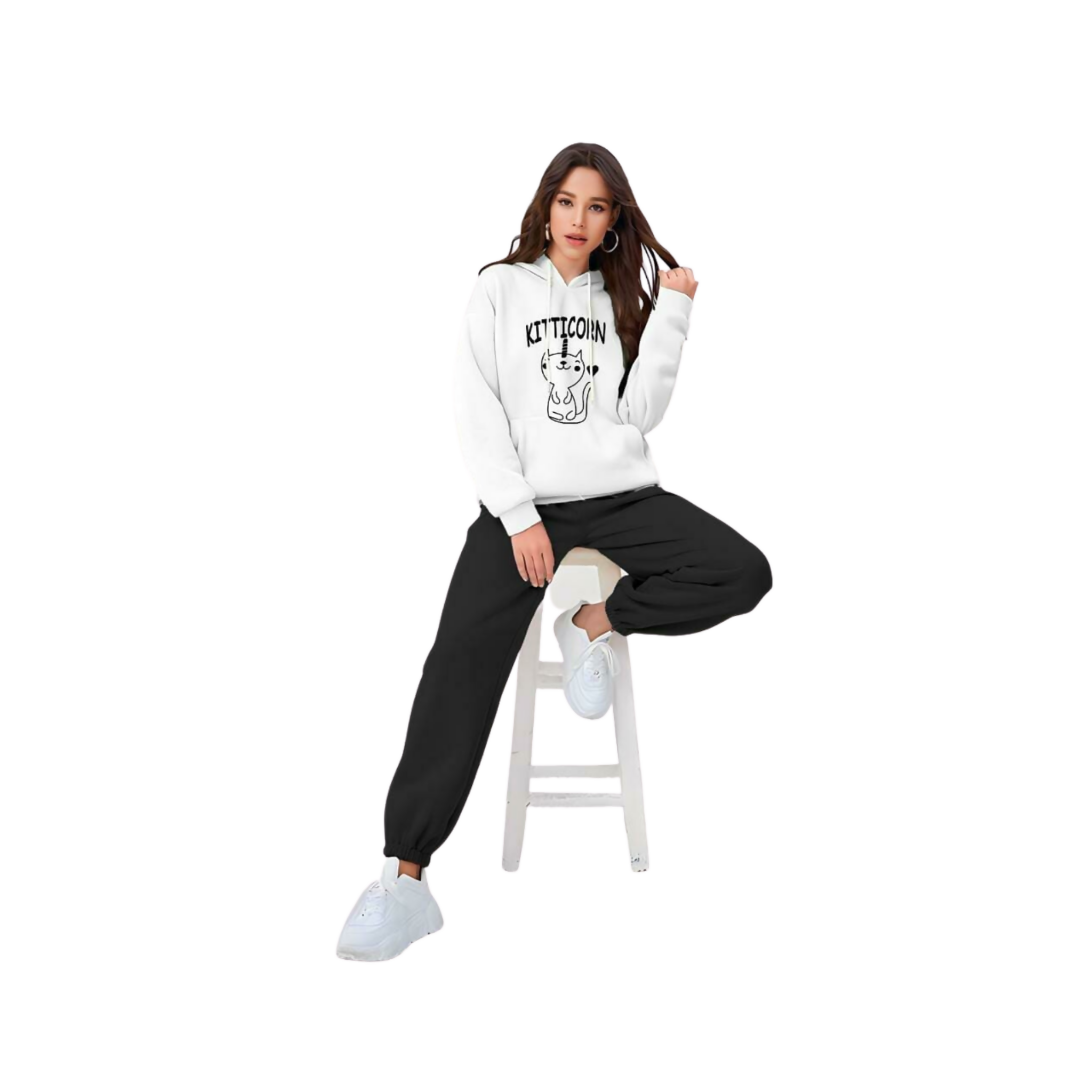 Track Dress, Comfortable Hoodie & Trouser Set, for Women