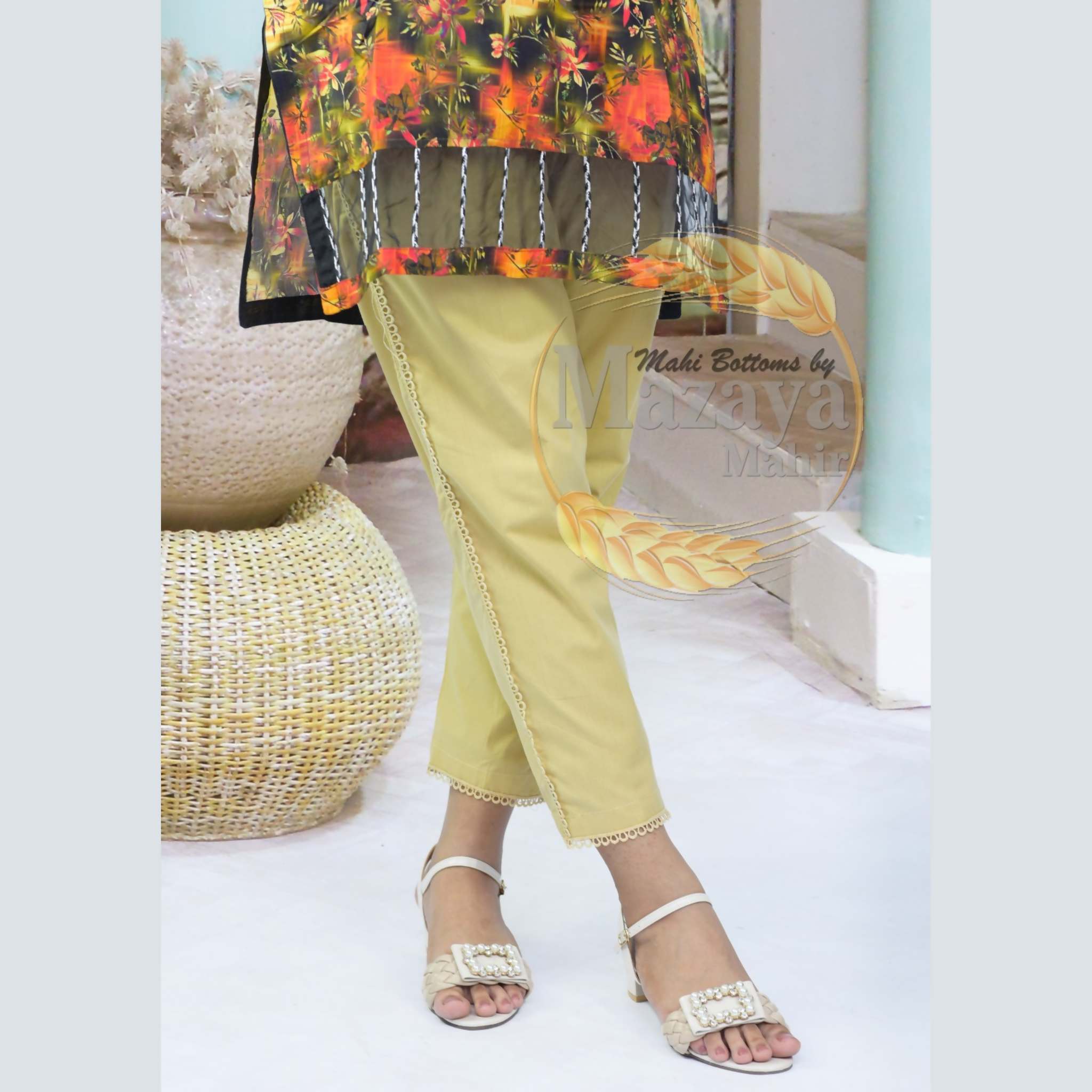 Trousers, Lace in Cotton Lawn, Self-Stitched Collection, for Ladies