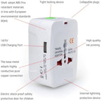 Adapter, Collapsible Travel Plug with USB Port, Easy-to-Use & Safe, for Global Travel