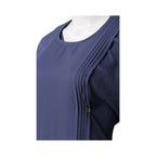 Abaya, Korean Georgette Ensemble with Pleating Details & Contrast Piping, for Women