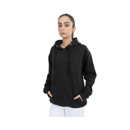 Hoodie, Black Cozy & Long Sleeve, for Women