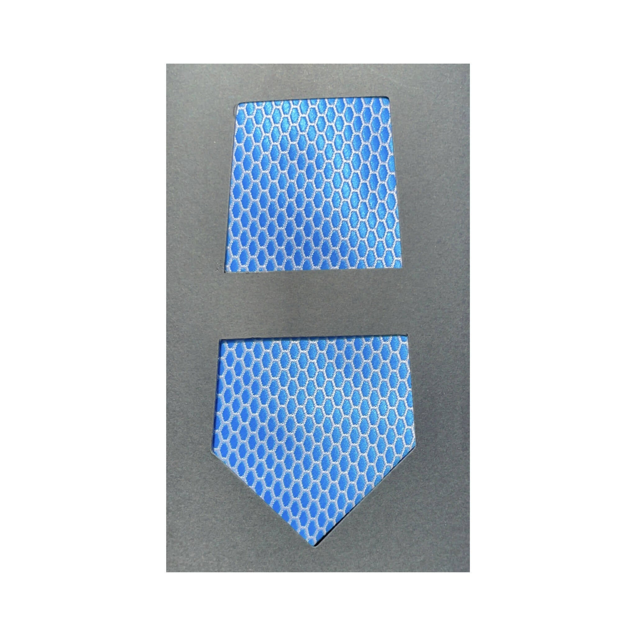 Tie Set, Light Blue 4 Pieces with Cufflinks & Clip by Don Louis