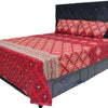 Bed Sheet, Elevate Your Bedroom with Maroon Square Texture