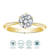 Moissanite Ring, GRA Certified 1-5CT & Engagement & Wedding Band Jewelry, for Women